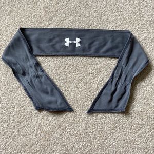gray under armour tie head band
